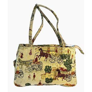 Horse And Carriage Themed Tapestry Purse